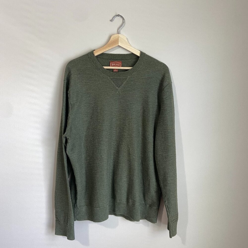 Red Ale Men's (XL) Army Green Long Sleeve Pull Over